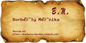 Borbély Mónika névjegykártya