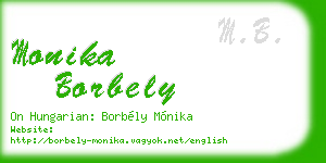 monika borbely business card