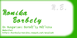 monika borbely business card